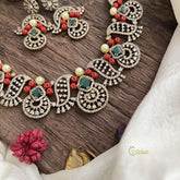 Elegant Victorian Diamond Neckpiece-Coral-VV1929